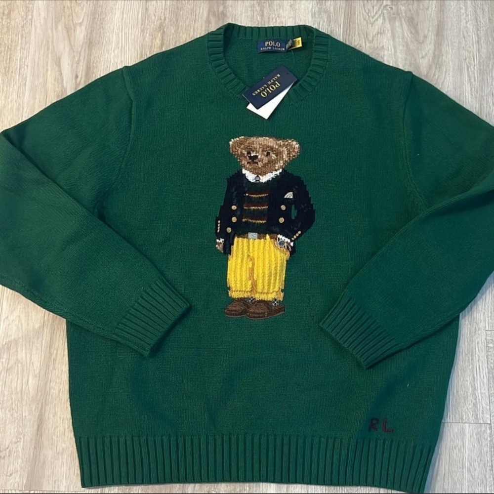 Green Polo Bear Sweater (Men’s)